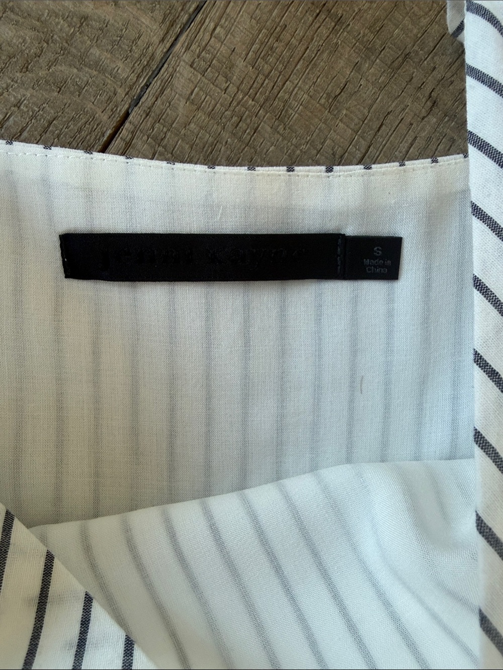 Jenni Kayne Cove Dess Striped White and charcoal Sundress with Spaghetti Straps - Picture 2 of 4